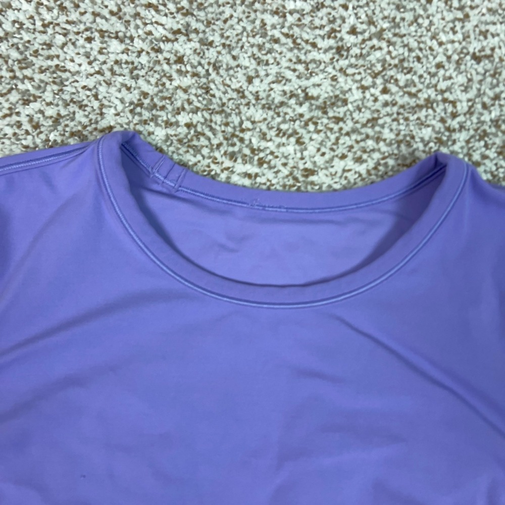 Lululemon Shirt Womens Small Purple Ruched Long Sleeve Yoga Gym Workout Top - Picture 2 of 7
